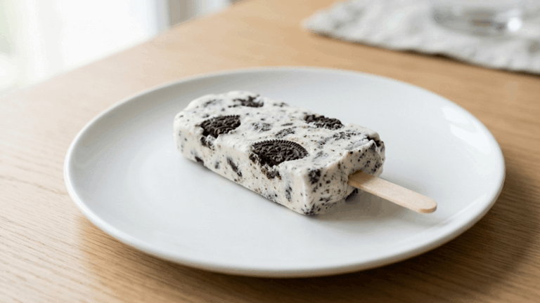 Picolé de Oreo cremoso que derrete na boca e refresca qualquer tarde quente 8 Picolé de Oreo