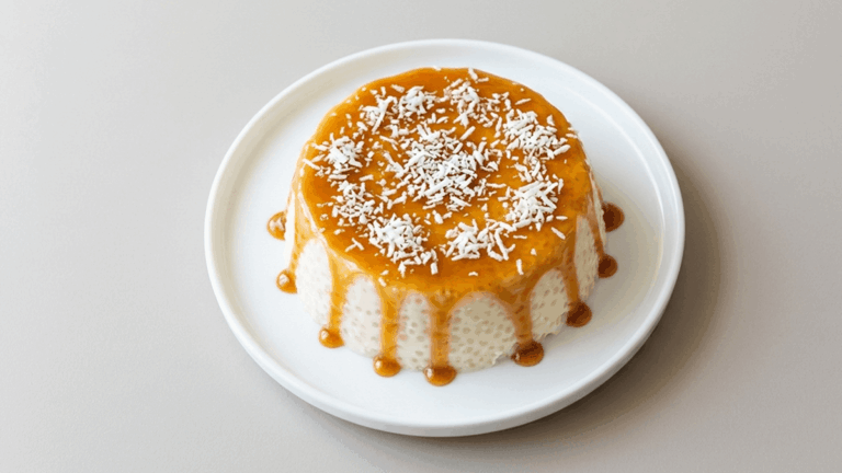 Como fazer o pudim de tapioca mais cremoso da sua vida 8 Pudim de tapioca