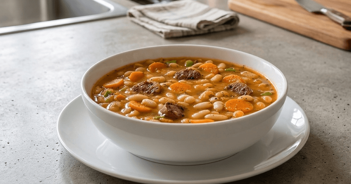 Sopa de feijao branco