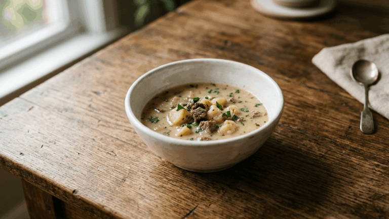 Receita fácil de sopa de inhame com carne perfeita para dias frios 10 Sopa de inhame com carne