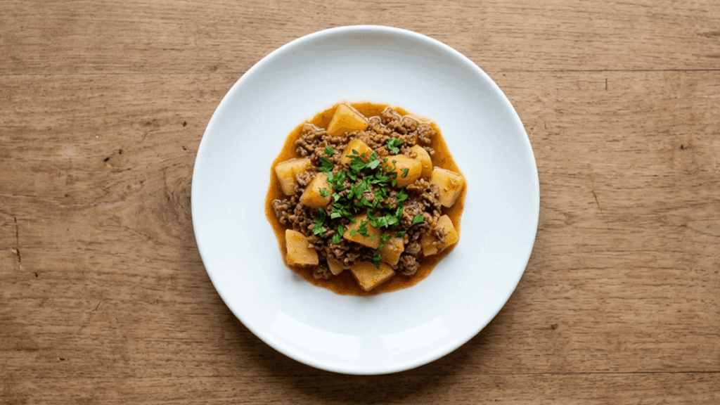 carne moída com batatas
