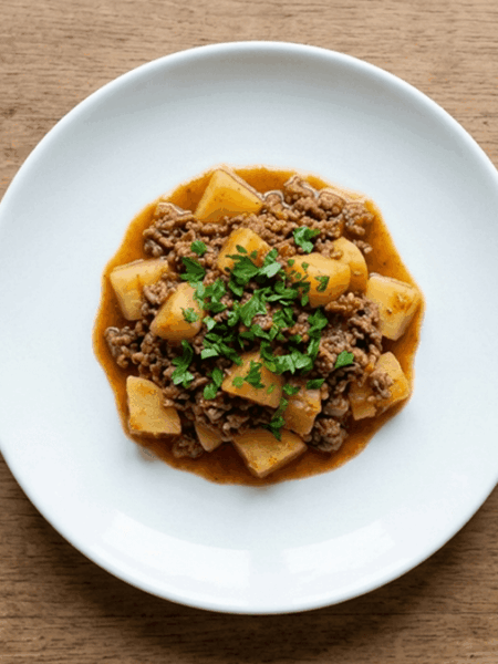 carne moída com batatas