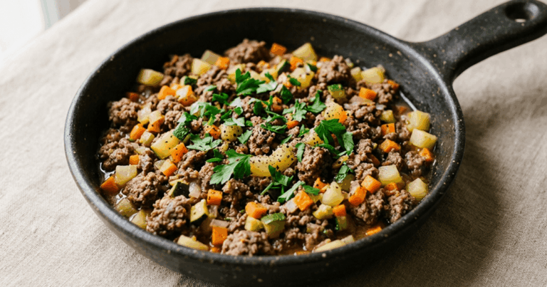 Carne moída com legumes