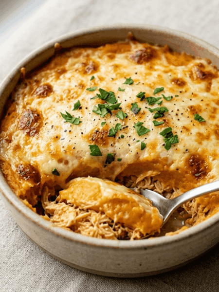 Escondidinho de frango com batata doce