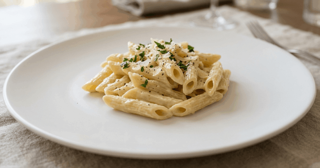 Macarrão penne cremoso