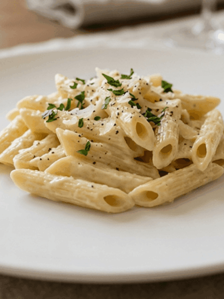 Macarrão penne cremoso