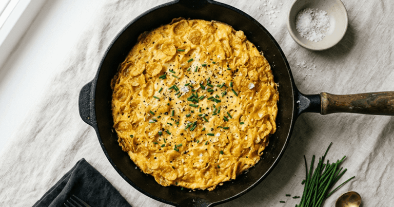 Omelete de flocão de frigideira 1 Omelete de flocão de frigideira