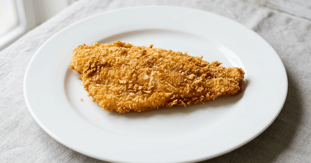 Peixe empanado na air fryer