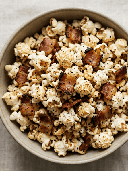 Pipoca com bacon