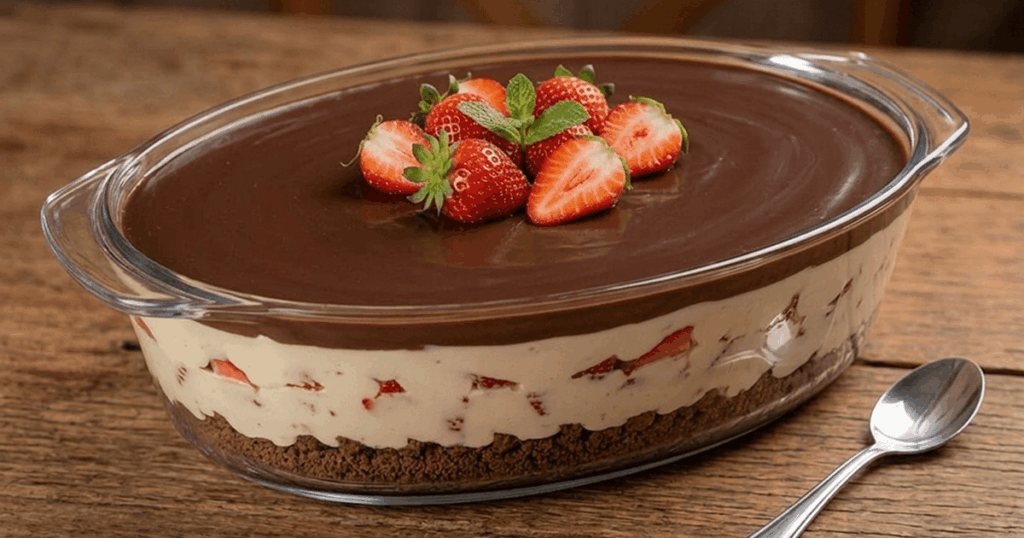 Sobremesa de Chocolate com Morango