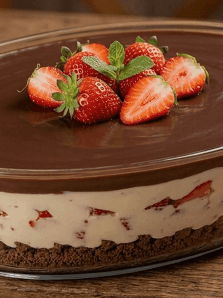 Sobremesa de Chocolate com Morango