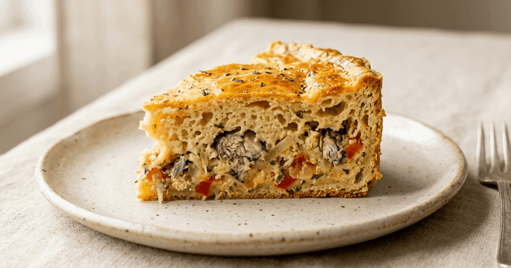 Torta de sardinha salgada