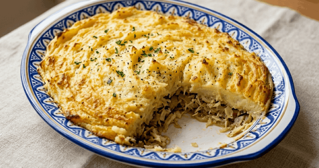escondidinho de bacalhau