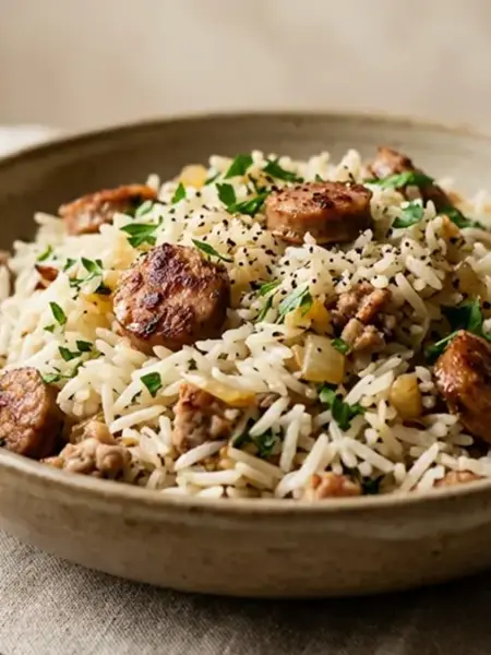 Arroz com linguiça toscana fácil