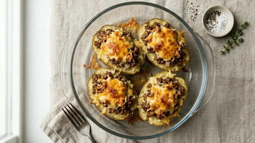 Batata com carne moída