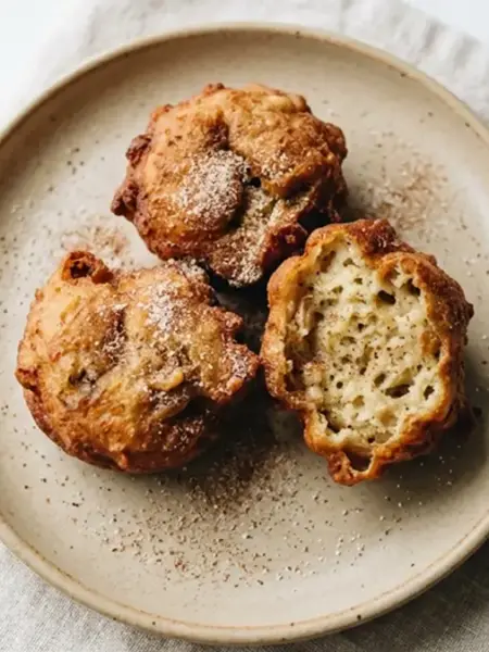 Bolinho de banana com canela