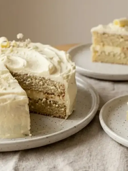 Bolo de chocolate branco fofinho
