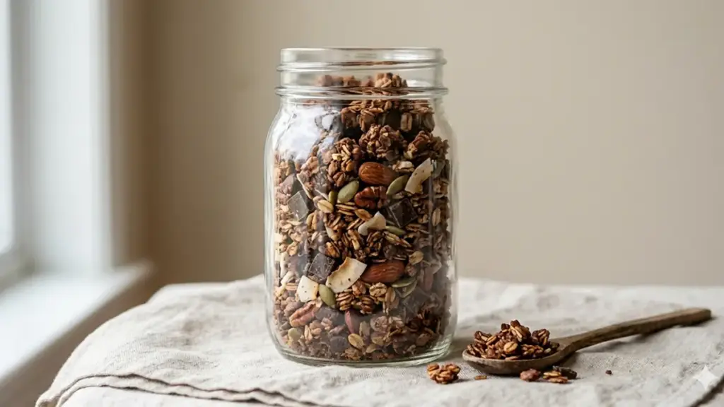 Granola de Chocolate Caseira