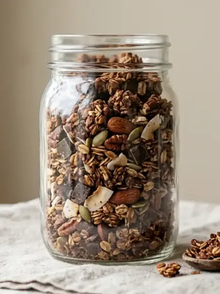 Granola de Chocolate Caseira