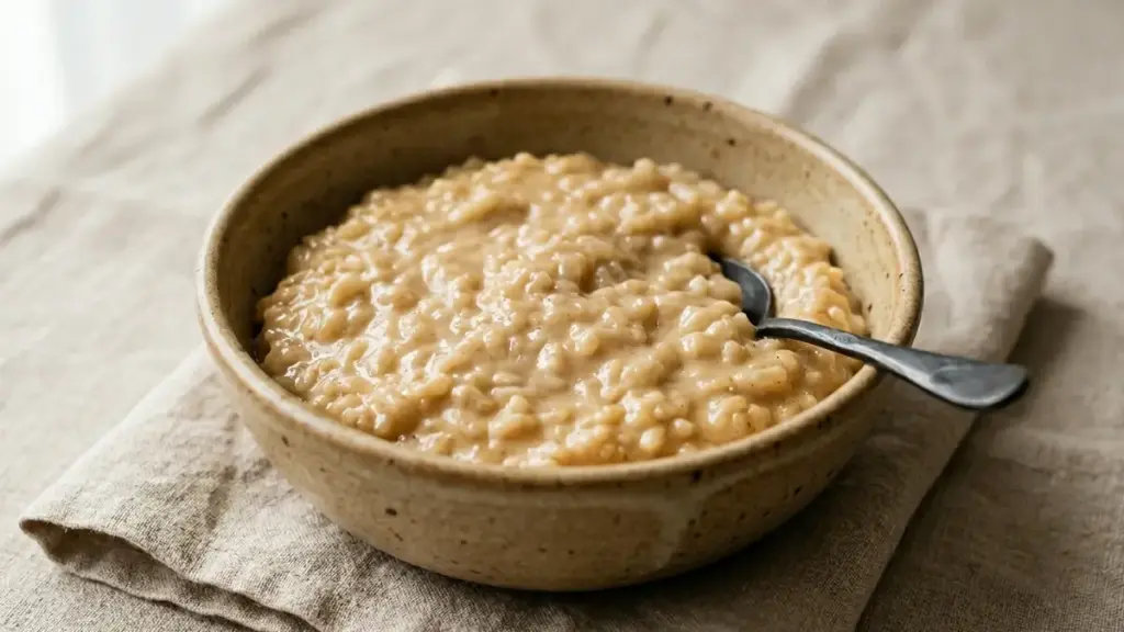 Arroz doce moreno cremoso