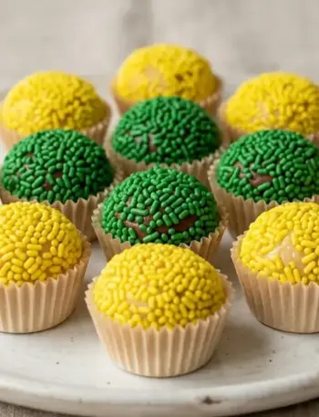 Brigadeiro verde e amarelo para a Copa do Mundo 2026