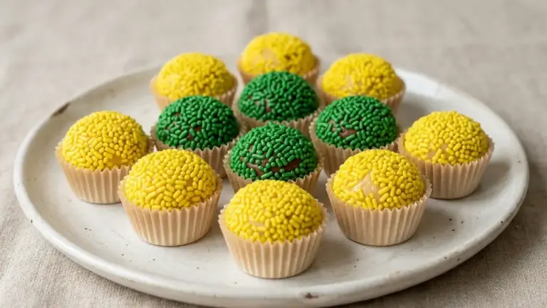Brigadeiro verde e amarelo para a Copa do Mundo 2026