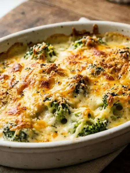 Brócolis gratinado na airfryer