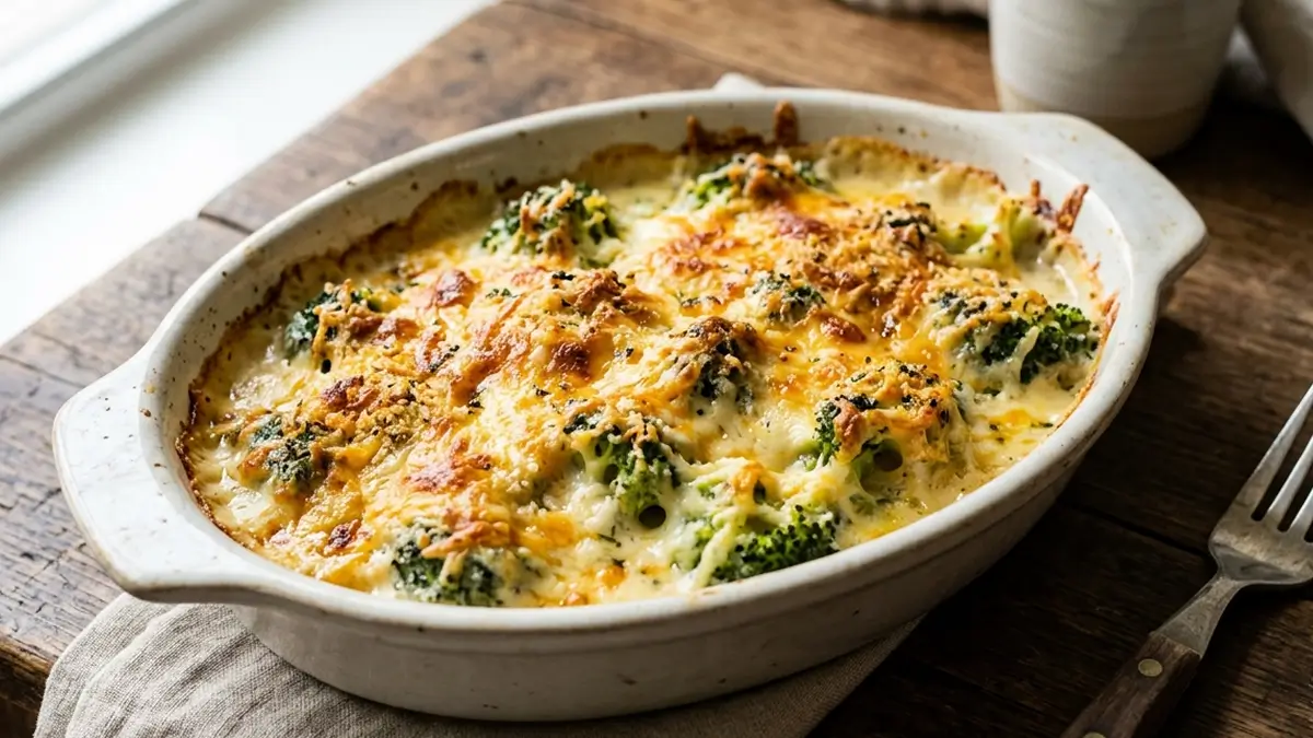 Brocolis gratinado na airfryer