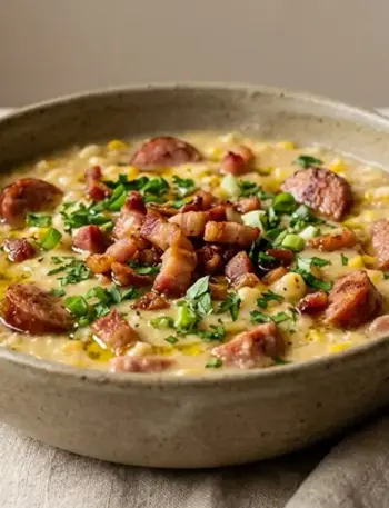 Canjiquinha com bacon e calabresa
