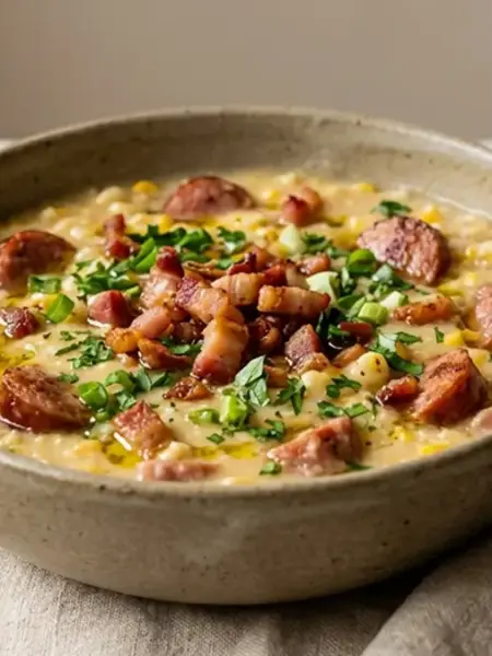 Canjiquinha com bacon e calabresa