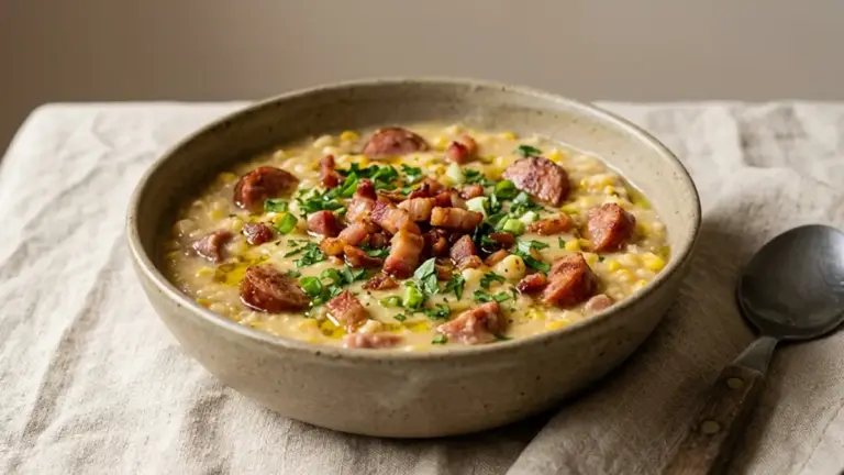 Canjiquinha com bacon e calabresa 6 Canjiquinha com bacon e calabresa