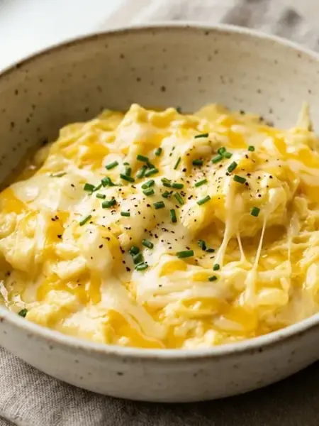 Ovo cremoso com queijo