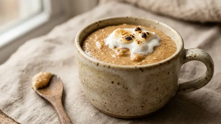 Paçoca quente: Sobremesa simples 1 Paçoca quente