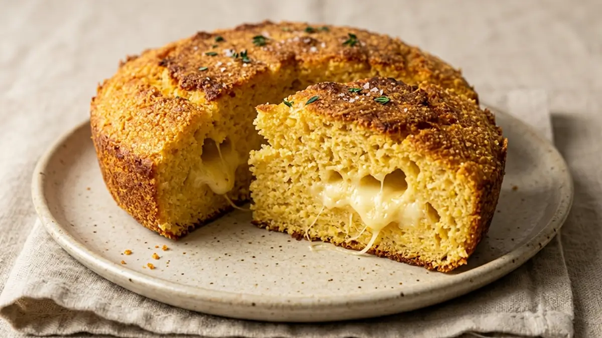 Pao de cuscuz de frigideira