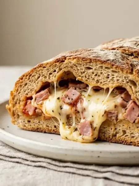 Pão pizza recheado