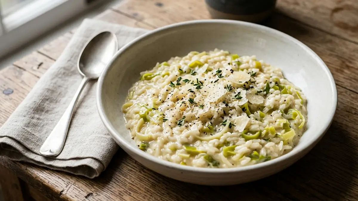 Risoto de alho poro