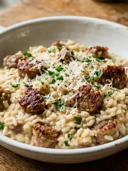 Risoto de linguiça
