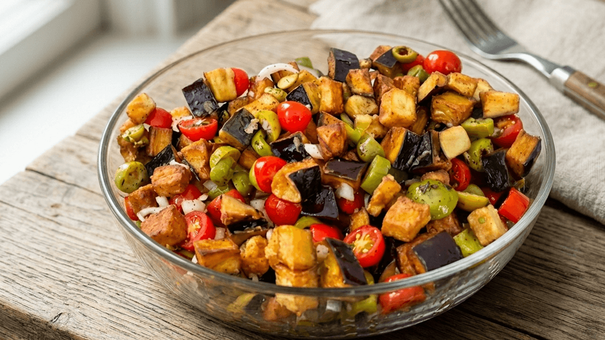 Salada Frita de Berinjela