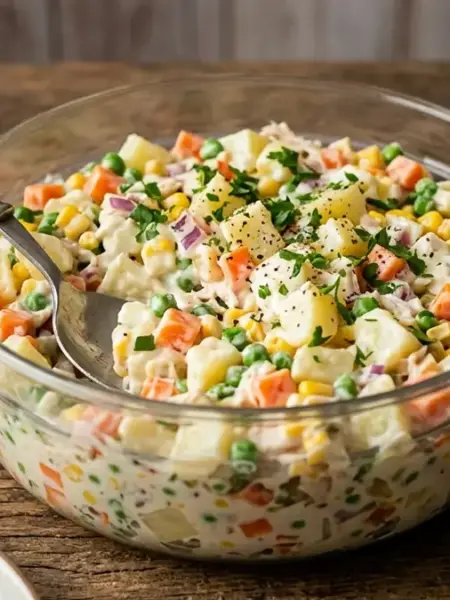 Salada de maionese cremosa