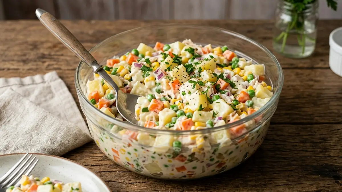 Salada de maionese cremosa